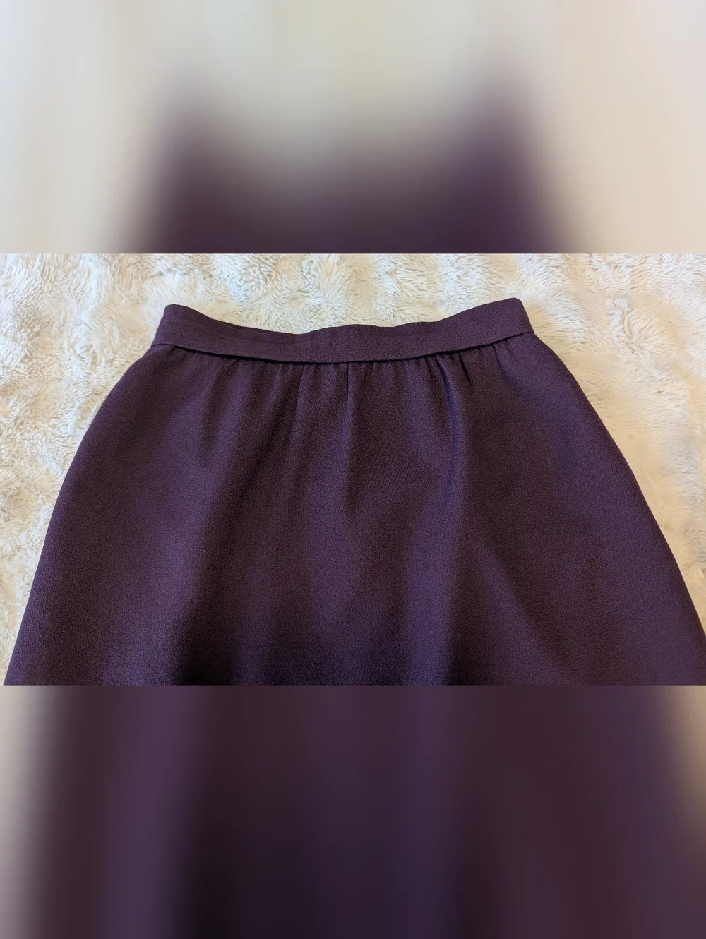 Prophecy 100% Virgin Wool Skirt | A-Line Midi | Minimalist Workwear - Picture 3 of 9